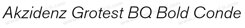 Akzidenz Grotest BQ Bold Condensed字体转换